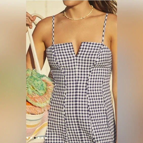 By Anthropologie Sleeveless Contour Seamed Midi Dress - Picture 3 of 3